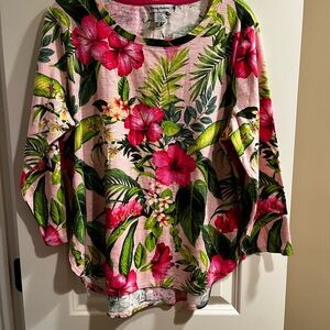 Tommy Bahama tropical floral tee